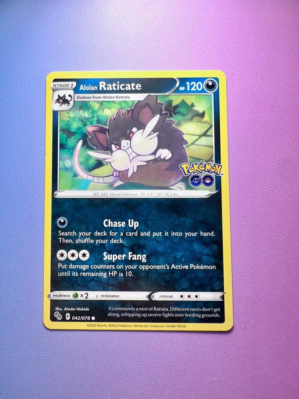 alolan raticate - 042/078 (common) — pokémon go